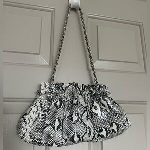 Chic Black and White Snakeskin Pattern Bag